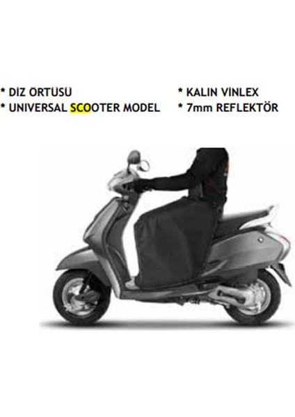 Motosiklet Diz Örtüsü ( Scooter Için Suni Der)