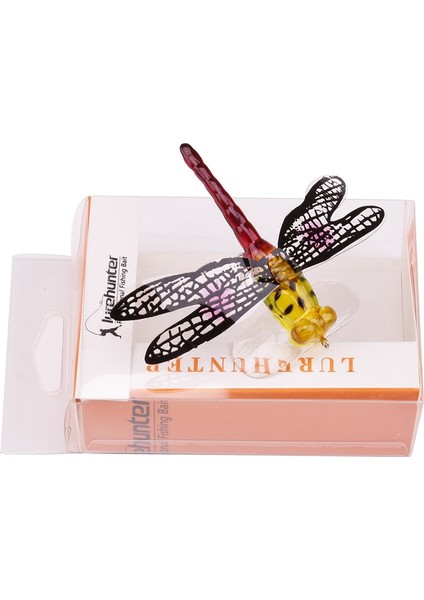 QT01 7 cm / 6g Uçan Balık Yemi Uzun Kanca Bionic Dragonfly Bait (E (Kırmızı)) (Yurt Dışından)