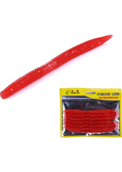 SO102 6'lı 14 cm / 8.5G Büyük Büyük Solucan Yumuşak Solucan Balık Yemi (Kırmızı) (Yurt Dışından) modelleri