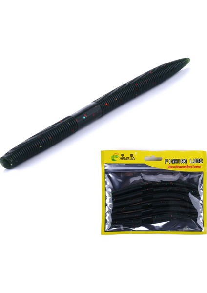 SO102 6'lı 14 cm / 8.5G Büyük Büyük Solucan Yumuşak Solucan Balık Yemi (Siyah + Kırmızı) (Yurt Dışından) modelleri