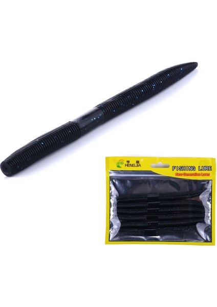 SO102 6'lı 14 cm / 8.5G Büyük Büyük Solucan Yumuşak Solucan Balık Yemi (Siyah + Mavi) (Yurt Dışından) modelleri