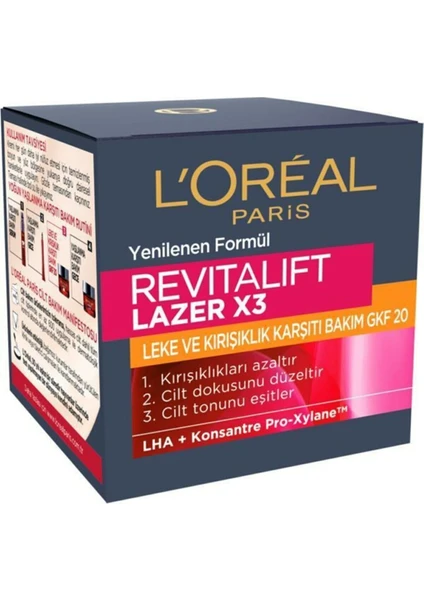 L'Oréal Paris Loreal Paris Revitalift Lazerx3 Leke& Bakım GKF20 50ML