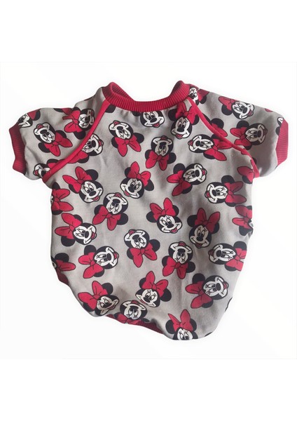Mickey Red Ince Köpek Ceketi Köpek Kıyafeti Köpek Elbisesi Köpek Modası