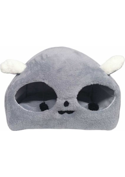 Gri Kedi Kafalı Büyük Kedi Evi Yuvası Kedi KAFALI,55X60 cm