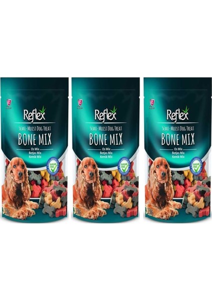 Yarı Yumuşak Kemik Mix Köpek Ödül Maması 150 gr 3'lü Set