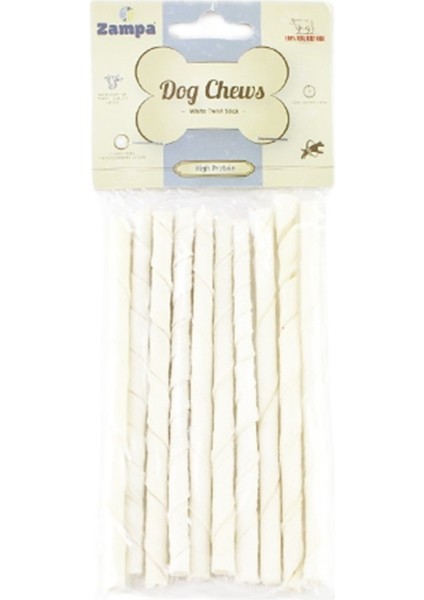 Beyaz Burgu Çubuk (Sticks) Kemik Köpek Ödülü 10 Lu 5g