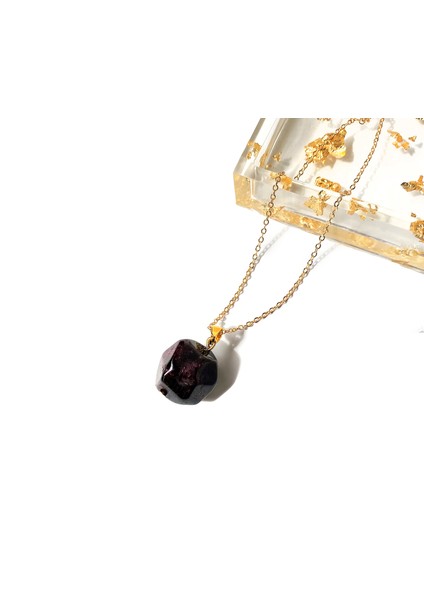 Lal (Garnet) Doğal Taş Kolye