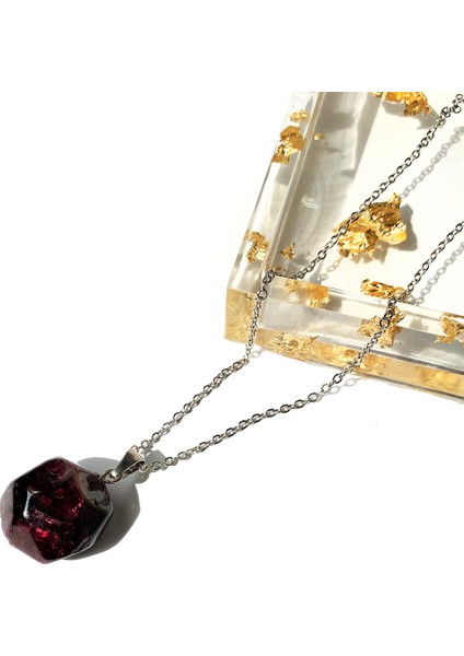Lal (Garnet) Doğal Taş Kolye