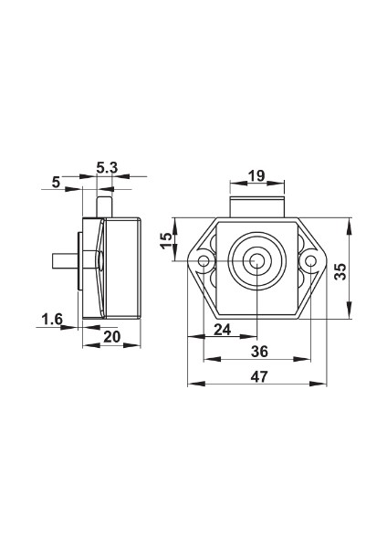 Basmalı Mini Kilit Gümüş 16 mm