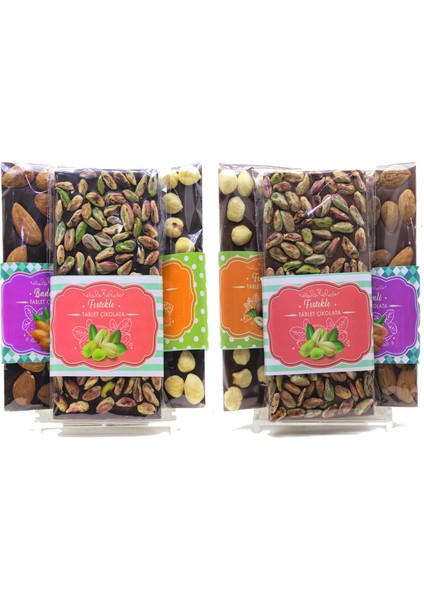 Karışık Çerezli Tablet Çikolata 3 Bitter 3 Sütlü 600 gr