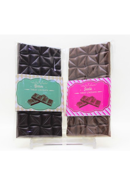 Bitter ve Sütlü Tablet Çikolata 200 gr