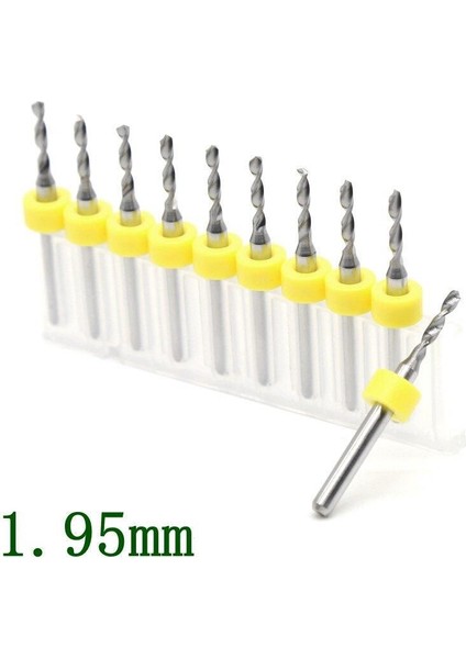 Mikro Karbür Pcb Matkap Ucu Metal Cnc Sondaj 10LU Set 1.95MM