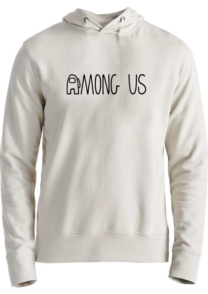 Among Us Dijital Baskılı Ekru Çocuk Sweatshirt