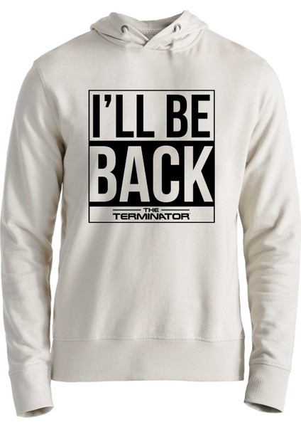 Terminatör Baskılı Ekru Sweatshirt