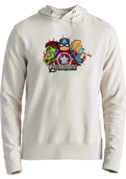 Avengers Ekru Çocuk Sweatshirt