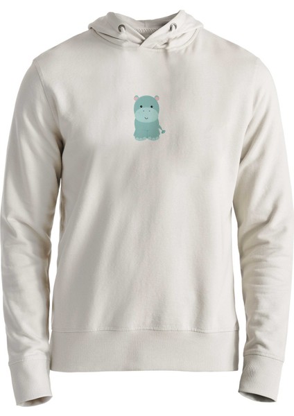 Animal Su Aygırı Dijital Baskılı Ekru Sweatshirt