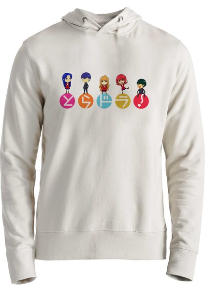 Taradora Dijital Baskılı Ekru Sweatshirt