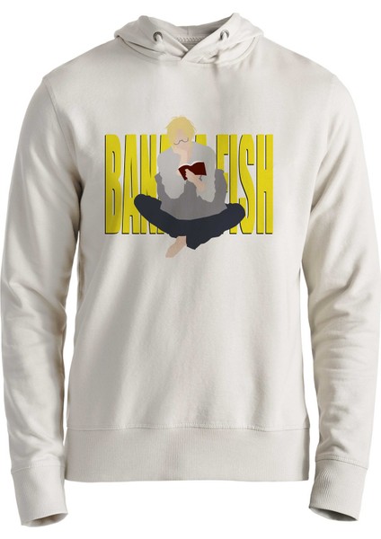 Banana Fish Dijital Baskılı Ekru Sweatshirt