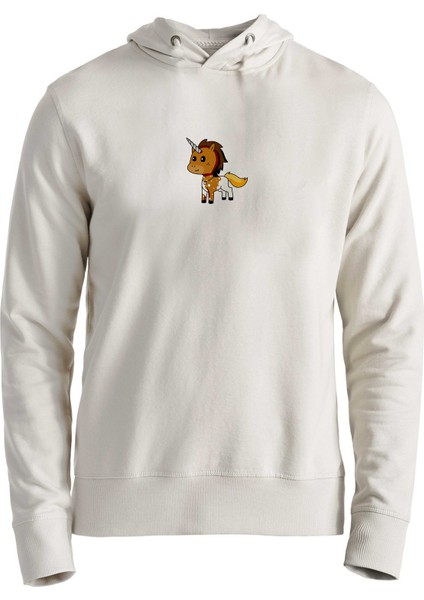 Animal Unicorn Dijital Baskılı Ekru Sweatshirt