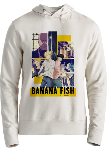 Banana Fish Baskılı Ekru Sweatshirt
