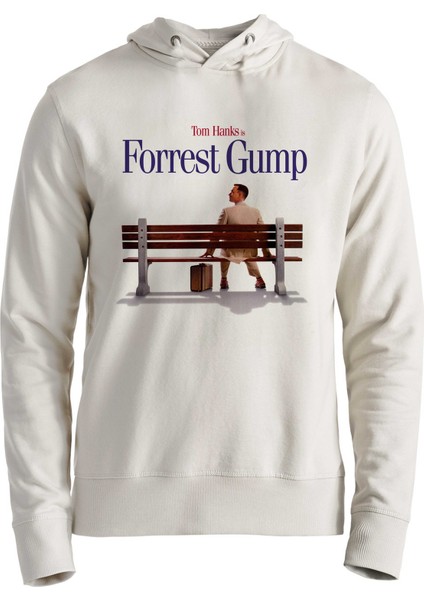 Forrest Gump Tasarım Baskılı Ekru Sweatshirt