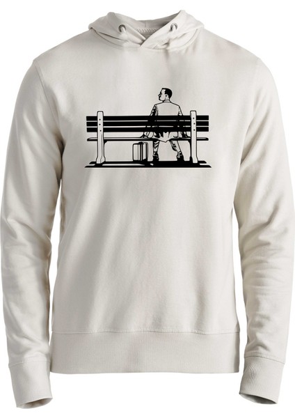 Forrest Gump Baskılı Ekru Sweatshirt
