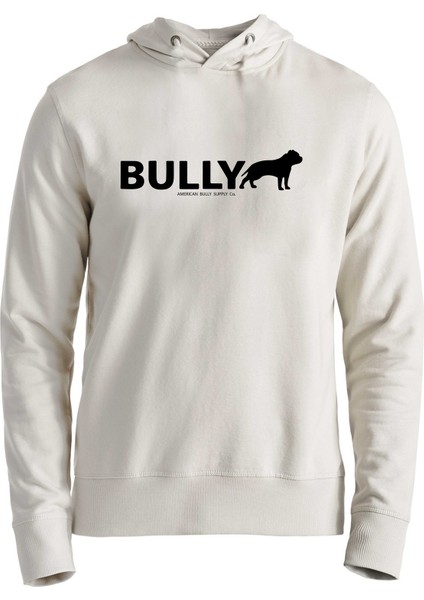 Pitbull Baskılı Beyaz Ekru Sweatshirt