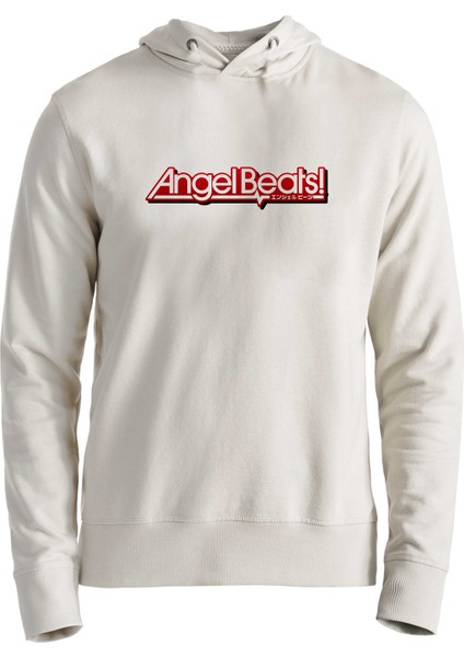 Angel Beats Resimli Baskılı Ekru Sweatshirt