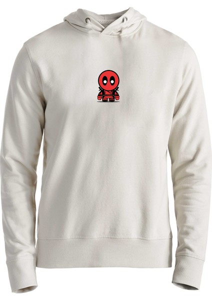 Animal Deadpool Resim Baskılı Ekru Sweatshirt