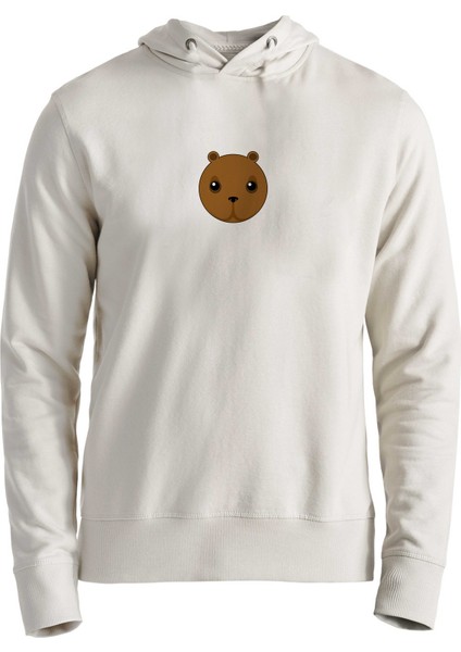 Animal Ayı Dijital Baskılı Ekru Sweatshirt