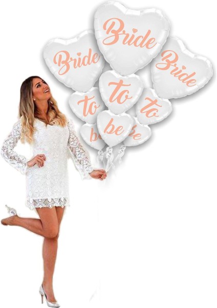 Bride To Be Team Bride Folyo Balon Buket Seti 5li Set Rose Gold Renk 100 cm fiyatları