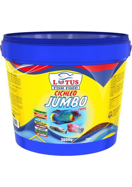 Jumbo Cichlid Chips Kova + Amore Cichlid Red 860 gr Poşet Balık Yemi