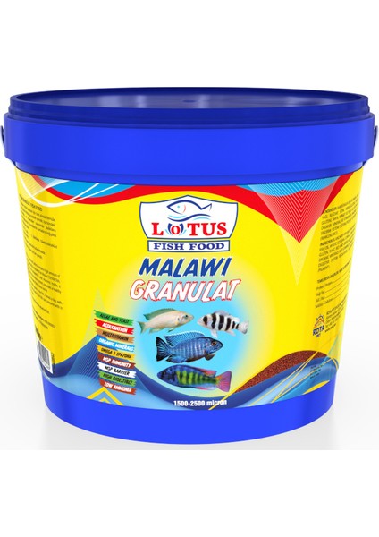 Malawi Granulat Kova + Amore Cichlid Mix Granules 1000ML Kutu Balık Yemi