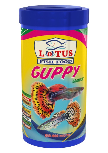 Guppy Granulat 250ML + Ahm Guppy Mix 250 ml Kutu Balık Yemi
