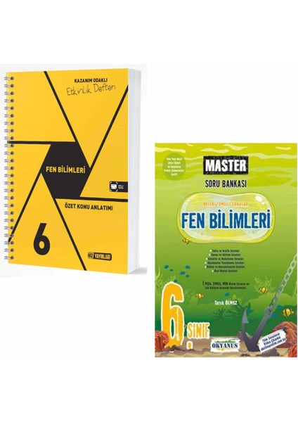 6. Sınıf Fen Bilimleri Özet Konu Anlatımlı Etkinlik Kitabı ve Okyanus Master Fen Bilimleri Soru Bankası
