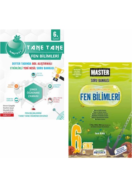 Nartest Yayınevi 6. Sınıf Defter Tadında Tane Tane Fen Bilimleri ve Okyanus Master Fen Bilimleri Soru Bankası