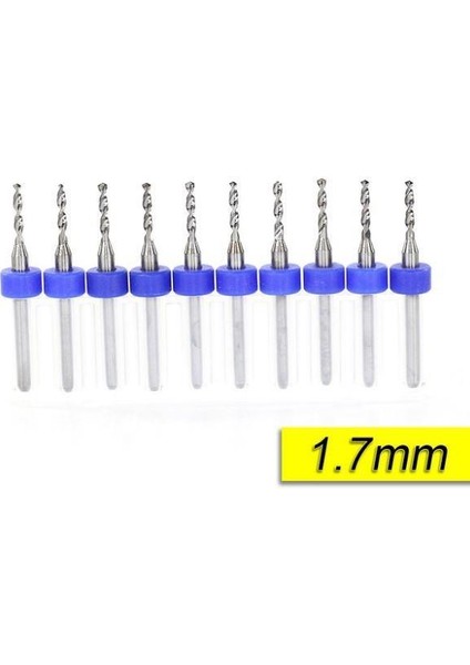 Pcb Mikro Karbür Cnc Matkap Ucu 10LU Set 1,70MM Tungsten 18 Shank