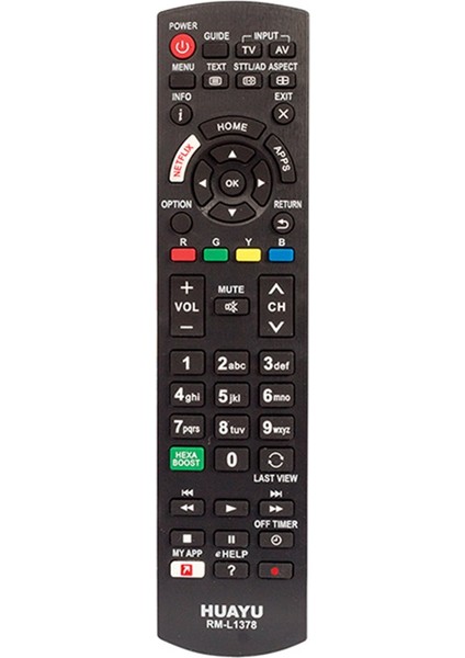 Huayu Kl RM-L1378EU Panasonıc Netflıx Tuşlu Lcd-Led Tv Kumanda