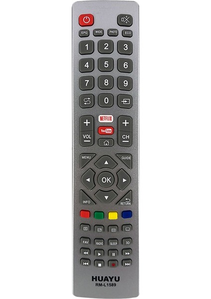 Huayu RM-L1589 Sharp Netflıx-Youtube Tuşlu Lcd-Led Unıversal Kumanda