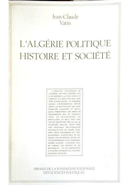 L'algérie Politique Histoire Et Société