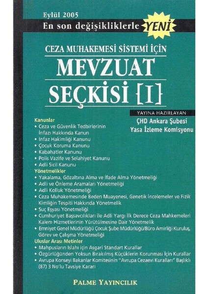 Ceza Muhakemesi Sistemi Için Mevzuat Seçkisi