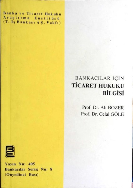 Bankacılar Için Ticaret Hukuku Bilgisi
