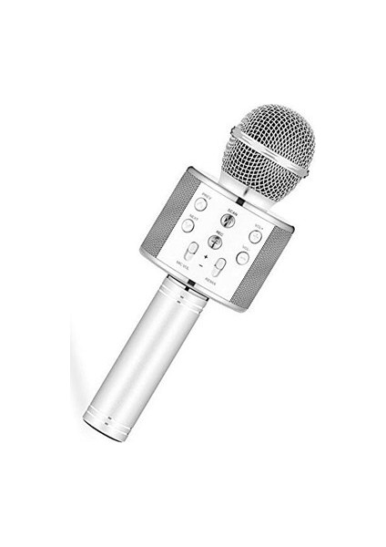 Karaoke Mikrofon Bluetooth Hoparlör Aux USB Mikro Sd Kart Girişli
