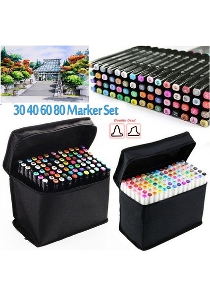 30 Renk Siyah Kabuk Sanat Işaretleyiciler Seti Çift Kafa Alkol Kroki Işaretleyiciler Kalem Manga Çizim Işaretleyiciler Tasarım Malzemeleri (Yurt Dışından) fiyatları