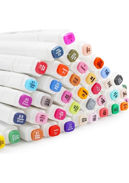 40 Renk Beyaz Kabuk Yağlı Alkol Bazlı Sanat Işaretleyiciler Seti Çift Başlı Kroki Marker Sanatçı Fırça Kalem Manga Tasarım Sanat Malzemeleri (Yurt Dışından) fiyatları