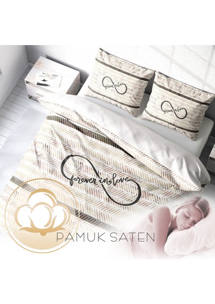 Soul Mate 3D Pamuk Saten Çift Kişilik Nevresim Takımı fırsatları