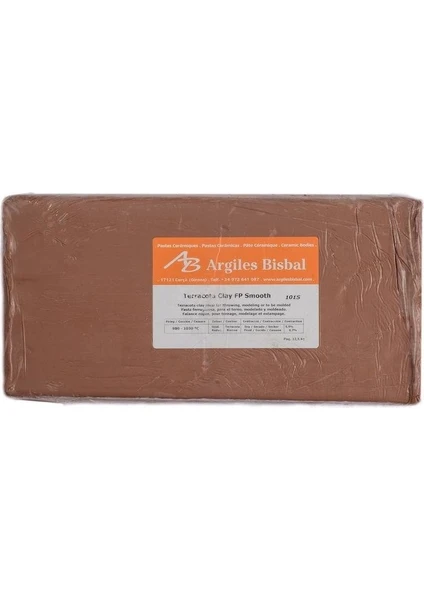 Argiles Bisbal Fp Smooth Terracotta Clay 12,5 kg Model Kili