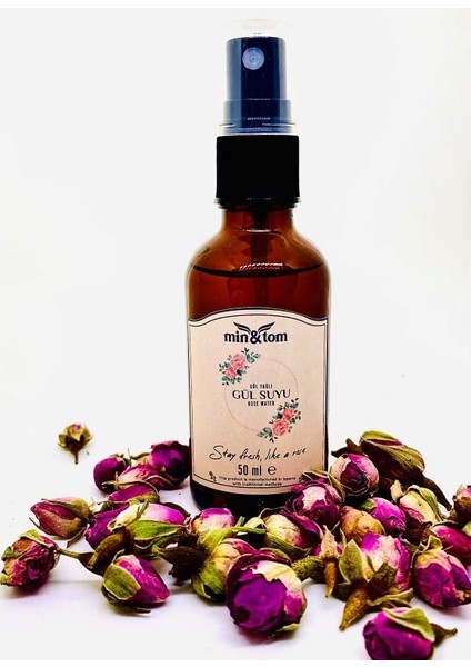 Min&tom Tam Yağlı Saf Gül Suyu 50 ml