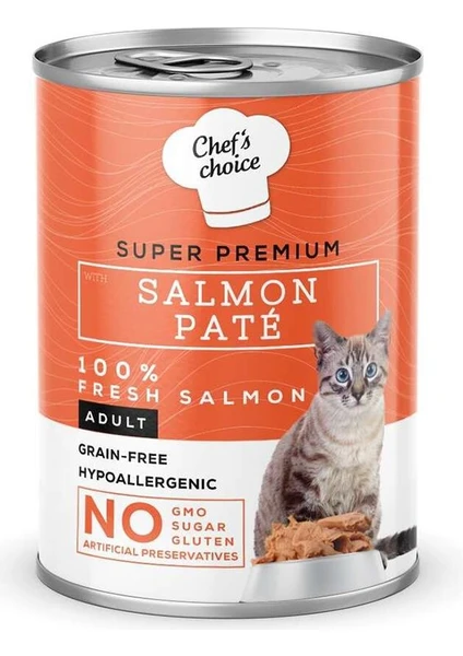 Chefs Choice Salmon Pate Kıyılmış Kedi Maması 400 gr