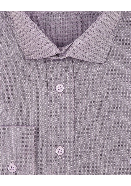 Slim Fit Armür Desenli Lacivert Erkek Gömlek fırsatları